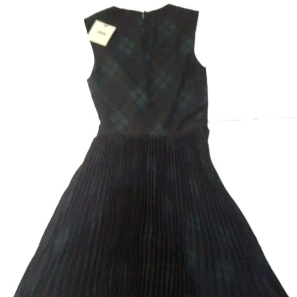💜ASOS Skater Dress with Pleated Skirt Plaid Sz 0 - Picture 2 of 8